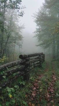 Free Foggy forest path Image | Download at StockCake